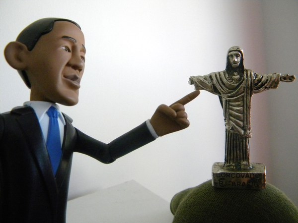 Obama e o Cristo Redentor, no Twitpic, por @anglinho