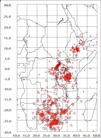 Mapa cedido pelo Instituto Nacional de Minas